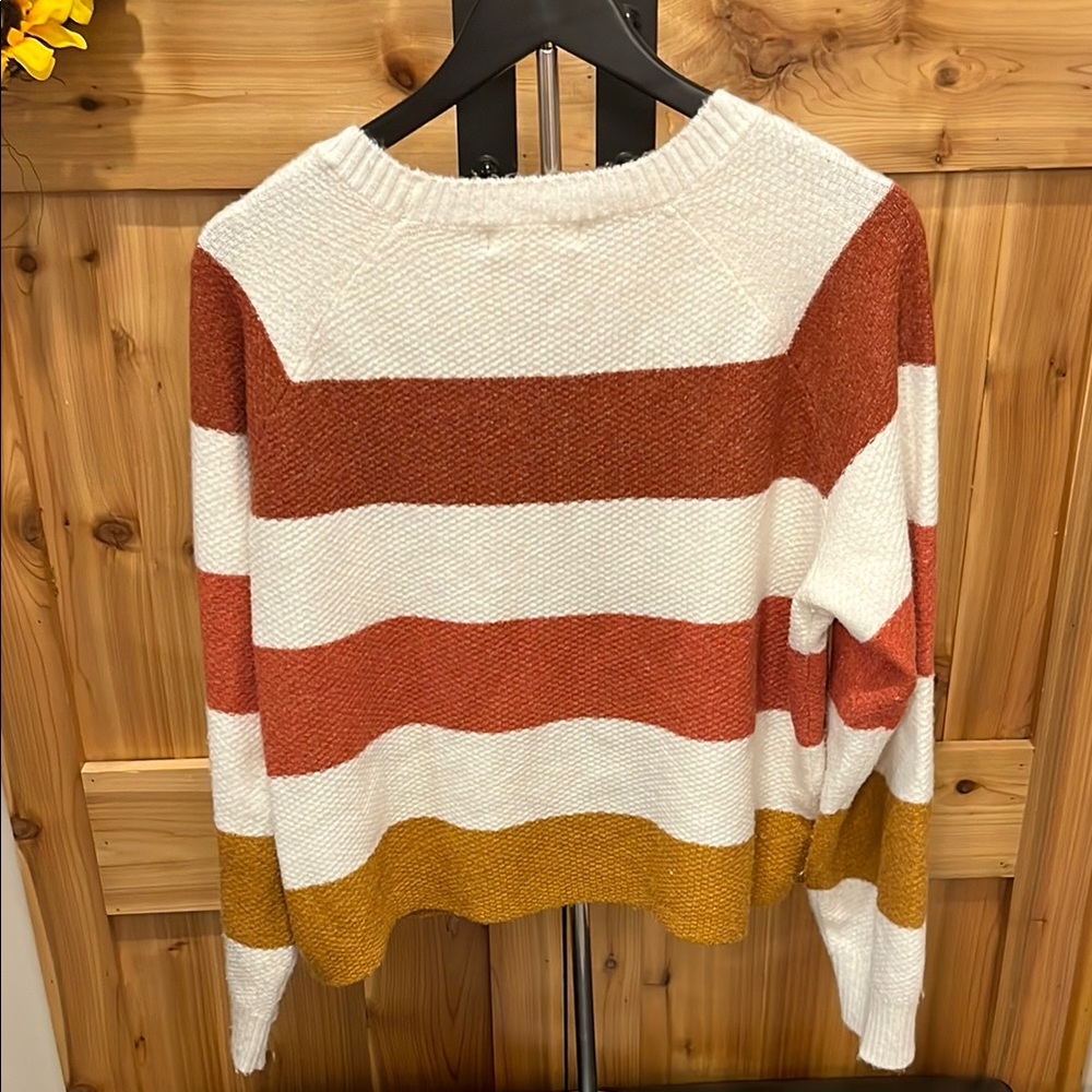 PINQUE Colorful Striped Crew Neck Sweater - Picture 6 of 11